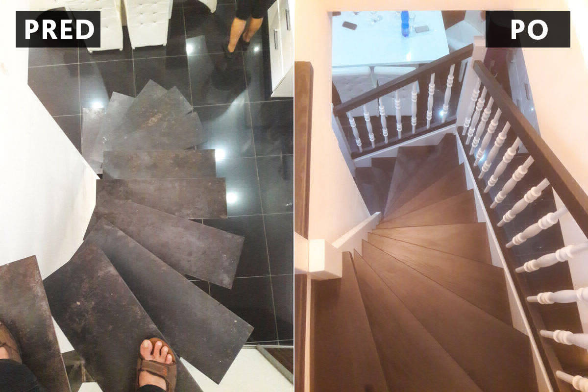 schody - pred a po